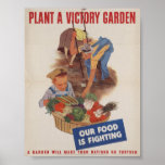 Poster del vintage del jardín de victoria