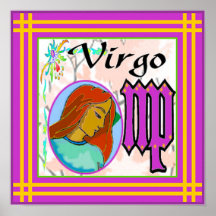 Poster del zodiaco del virgo