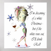 Poster divertido del arte del zapato del vino y de