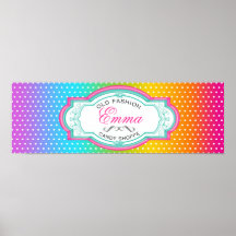 Poster dulce de la bandera del Shoppe del caramelo