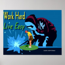 Poster duro del trabajo