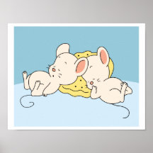 Poster el dormir del ratón del bebé