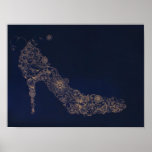 Poster elegante/impresión del ~ del zapato