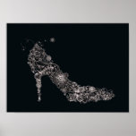 Poster elegante/impresión del ~ del zapato