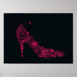 Poster elegante/impresión del ~ del zapato
