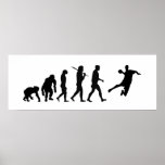 Poster enorme del balonmano - evolución del balonm