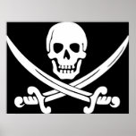 Poster enorme del pirata con el Scull y las espada