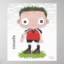Poster enorme del rugbi de Canadá