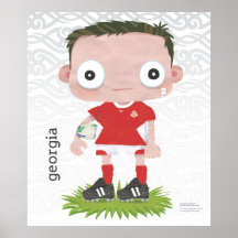 Poster enorme del rugbi de Georgia