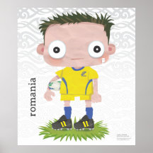 Poster enorme del rugbi de Rumania