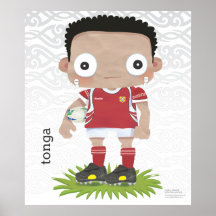 Poster enorme del rugbi de Tonga