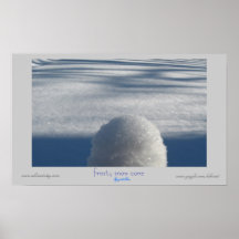 Poster escarchado del cono de la nieve