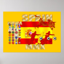 Poster español colosal de la bandera de Futbol Tor