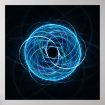 poster espiral cruzado de la esfera del rayo