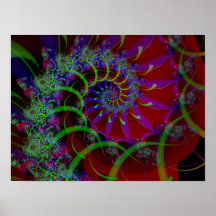 Poster espiral del fractal