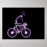 POSTER - ESQUELETO DE LA RADIOGRAFÍA BIKING PÚRPUR