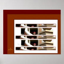 Poster estirado Lamppost de la escalera por Gretch