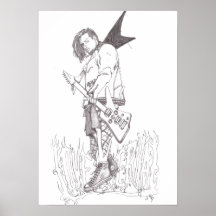 Poster eterno de la cabeza del metal del amor