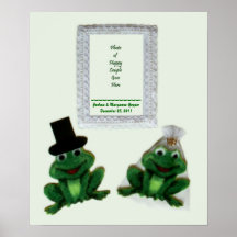 Poster/exhibición del boda del Froggy