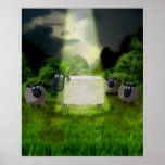 Poster extranjero del experimento de las ovejas