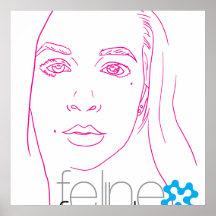 poster felino del retrato del fräulein