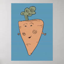 Poster feliz de la zanahoria