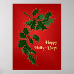 Poster feliz del navidad de los Acebo-Días