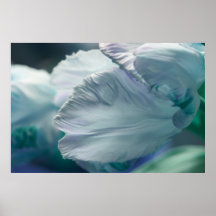 Poster floral artístico con el tulipán
