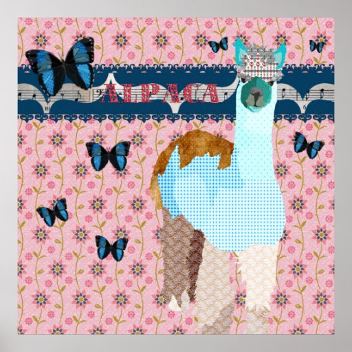 Poster floral del rosa de las mariposas de Boho de