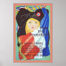 Poster francés de la guerra mundial del vintage 1
