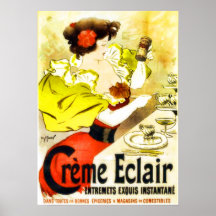 Poster francés del anuncio del postre