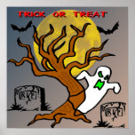 Poster frecuentado del fantasma del árbol