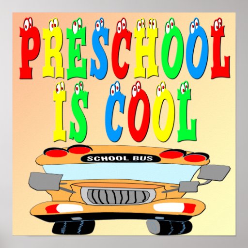 Poster fresco preescolar del autobús