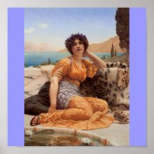 Poster-Godward-Violetas enrrolladas y trajes