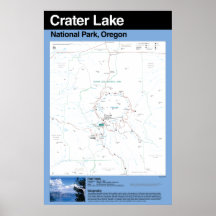 Poster grande del parque nacional del lago crater