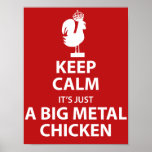 Poster grande del pollo del metal