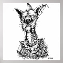 Poster grosero del perro