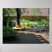Poster hermoso del paisaje del jardín