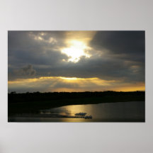 Poster imponente de la puesta del sol
