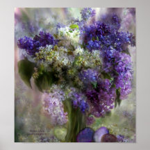 Poster/impresión del arte de las lilas de Pascua