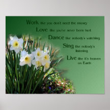 Poster inspirado de los narcisos de la danza del a