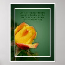 Poster inspirado del capullo de rosa de la actitud