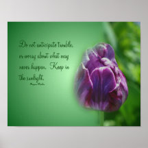 Poster inspirado del tulipán de la actitud púrpura