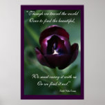 Poster inspirado del tulipán púrpura