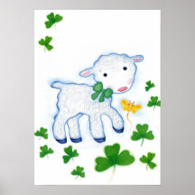 Poster irlandés de las ovejas