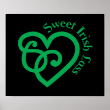 Poster irlandés dulce $16,95 de la muchacha