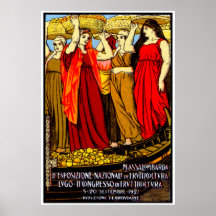 Poster italiano de 1927 cultivadores de fruta