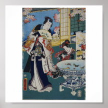 Poster japonés del arte del vintage