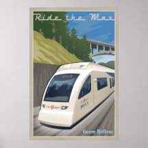 Poster ligero máximo del viaje del carril del vint