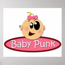 Poster lindo del punk del bebé